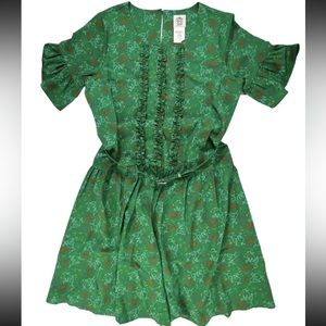 Disney parks orange bird 50th anniversary edition green dress belted sz M